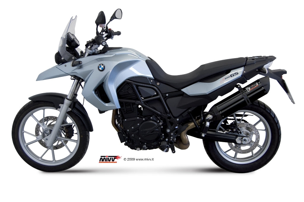 MIVV B.007 BMW F 650 GS (08/12) Slip-on Exhaust "Suono" (black; approved) – Accessories in the 2WheelsHero Motorcycle Aftermarket Accessories and Parts Online Shop