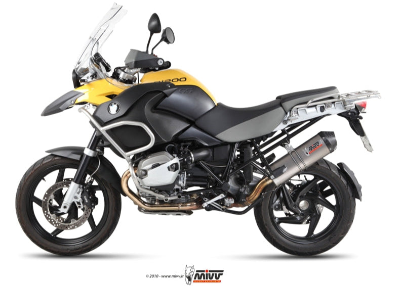 MIVV B.012 BMW R 1200 GS / Adventure (10 / 12) Slip-on Exhaust "Oval" (titanium +carbon cap; approved) – Accessories in the 2WheelsHero Motorcycle Aftermarket Accessories and Parts Online Shop
