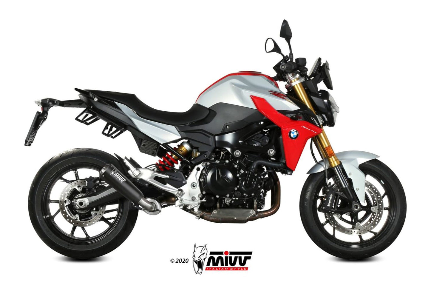 MIVV B.038 BMW F 900 R (2020+) Slip-on Exhaust "X-M1" (black; approved) – Accessories in the 2WheelsHero Motorcycle Aftermarket Accessories and Parts Online Shop