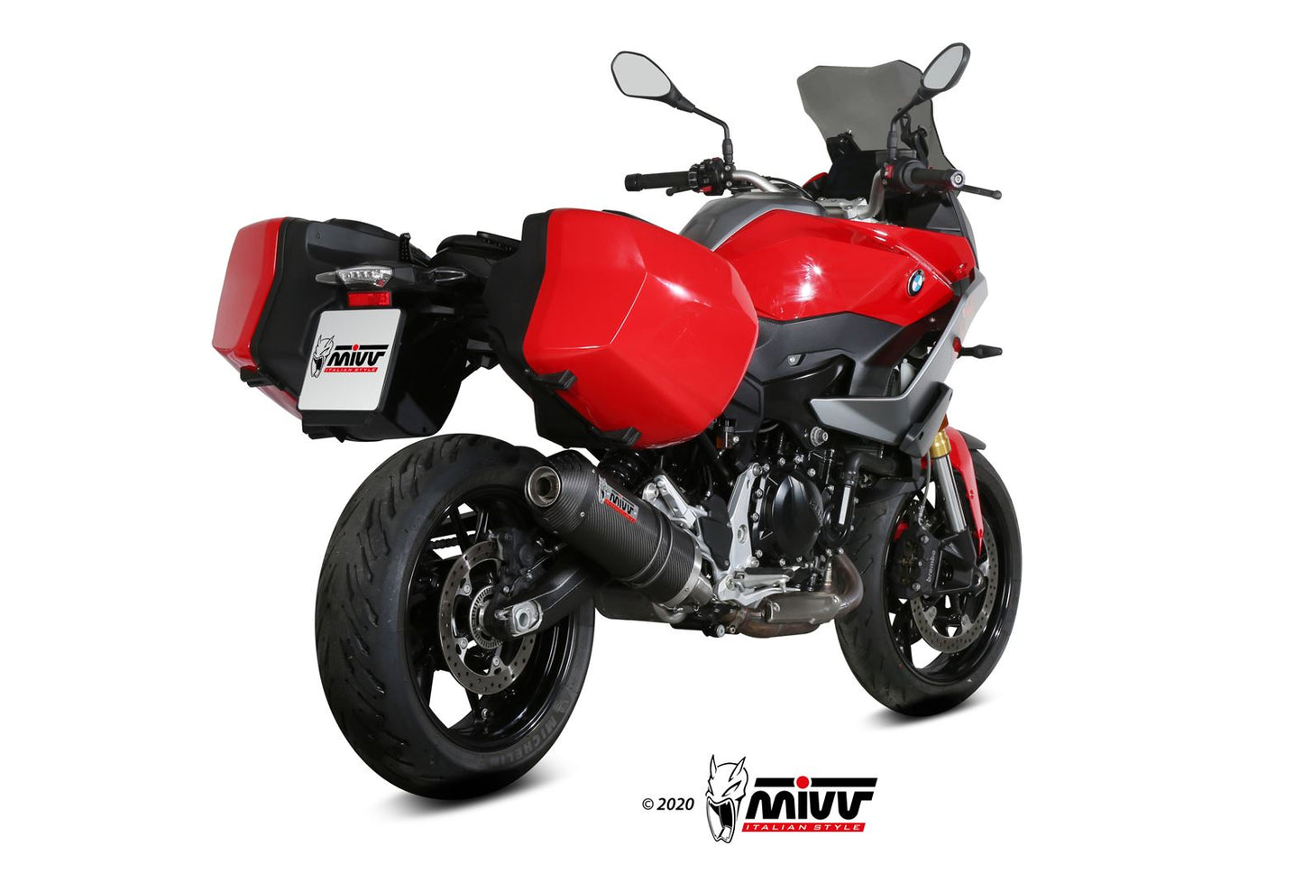 MIVV B.037 BMW F 900 XR (20/24) Slip-on Exhaust "Oval" (carbon+cap; approved) – Accessories in the 2WheelsHero Motorcycle Aftermarket Accessories and Parts Online Shop