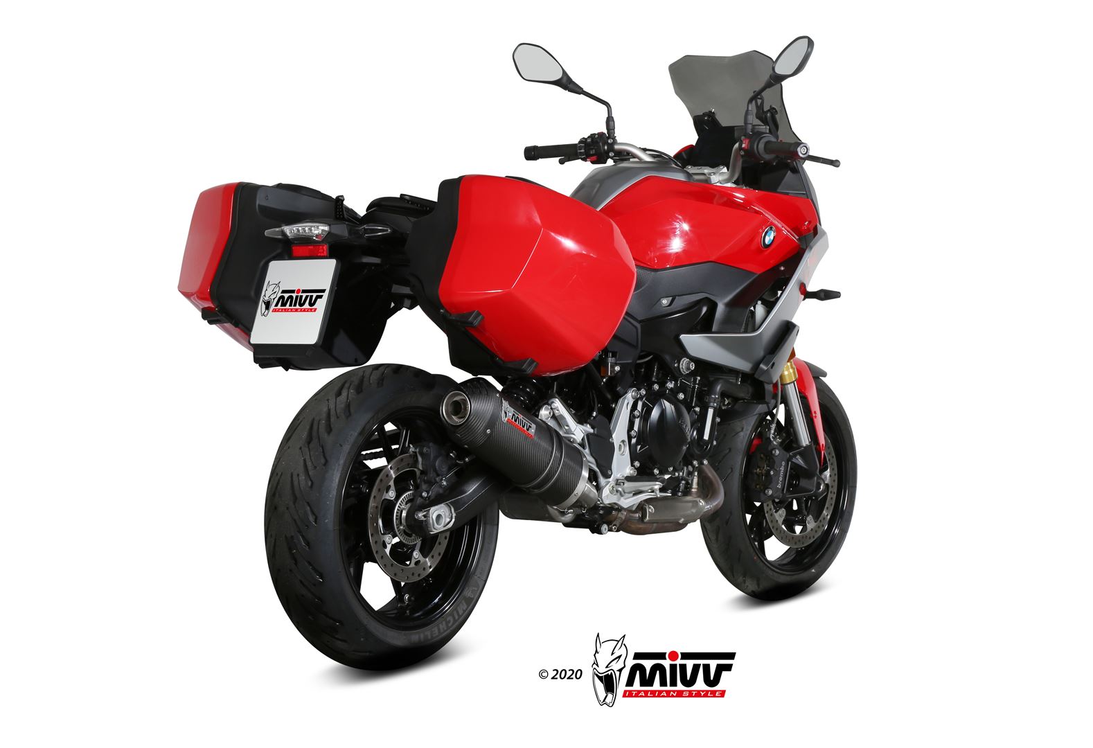 MIVV B.037 BMW F 900 XR (20/24) Slip-on Exhaust "Oval" (carbon+cap; approved) – Accessories in the 2WheelsHero Motorcycle Aftermarket Accessories and Parts Online Shop