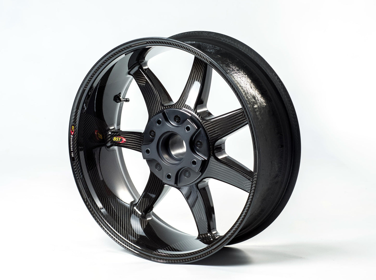 BST BMW R nineT Carbon Wheel "Panther TEK" (conventional rear, 7 straight spokes, black hubs)