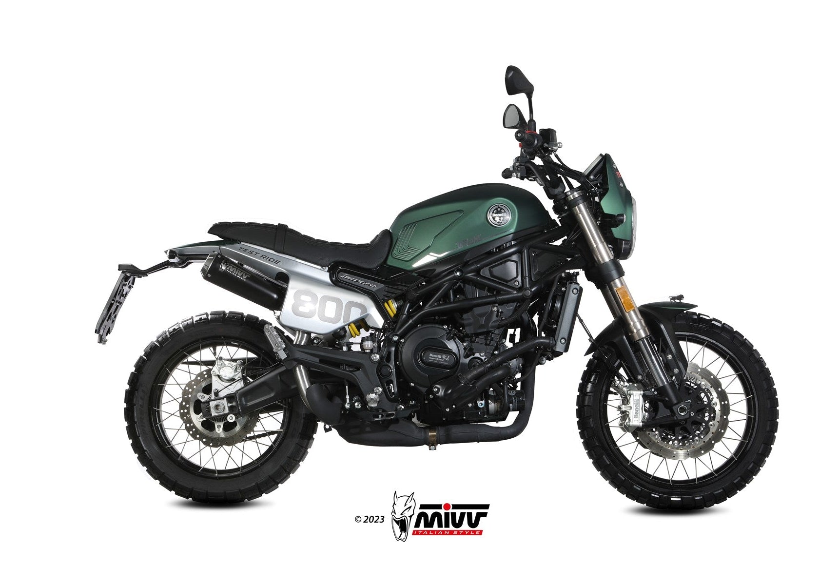 MIVV E.011 Benelli Leoncino 800 Trail (2022+) Slip-on Exhaust "X-M1" (black; approved) – Accessories in the 2WheelsHero Motorcycle Aftermarket Accessories and Parts Online Shop