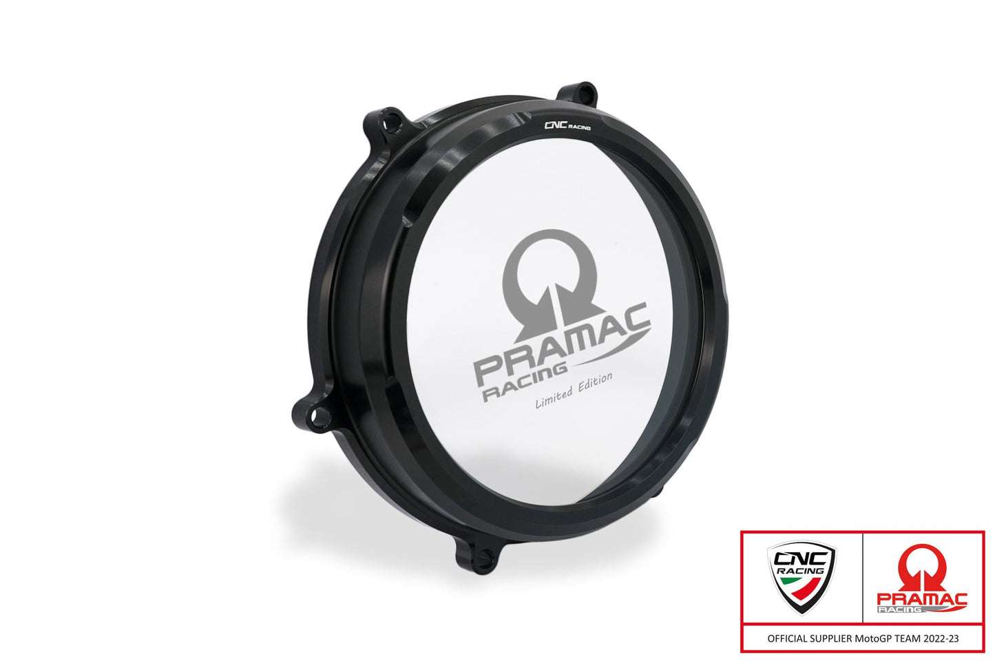 CA202PR - CNC RACING Ducati Panigale V2 / Streetfighter Clear Clutch Cover (Pramac edition)