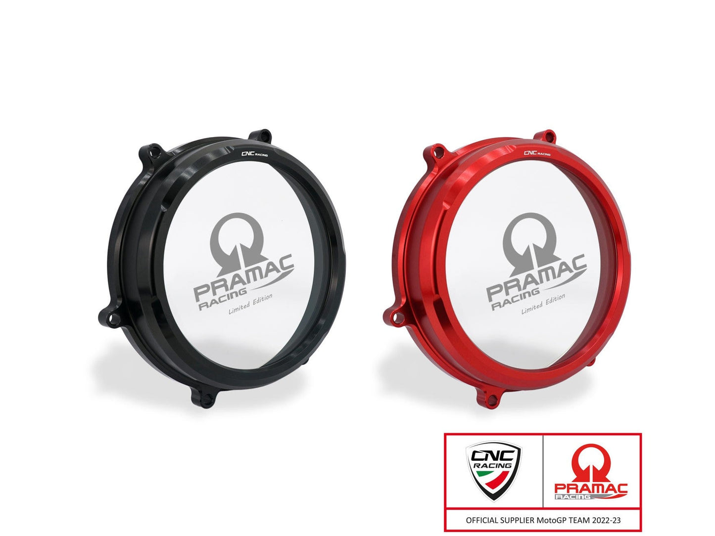 CA202PR - CNC RACING Ducati Panigale V2 / Streetfighter Clear Clutch Cover (Pramac edition)