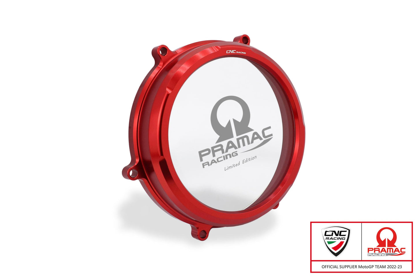 CA202PR - CNC RACING Ducati Panigale V2 / Streetfighter Clear Clutch Cover (Pramac edition)