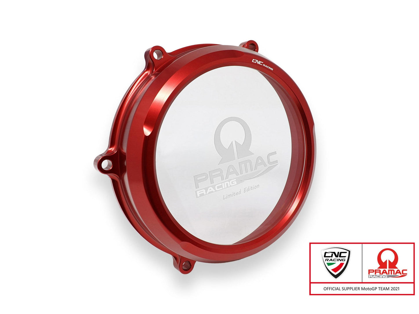 CA210PR - CNC RACING Pramac Racing Limited Edition Ducati Panigale V4 Clear Clutch Cover