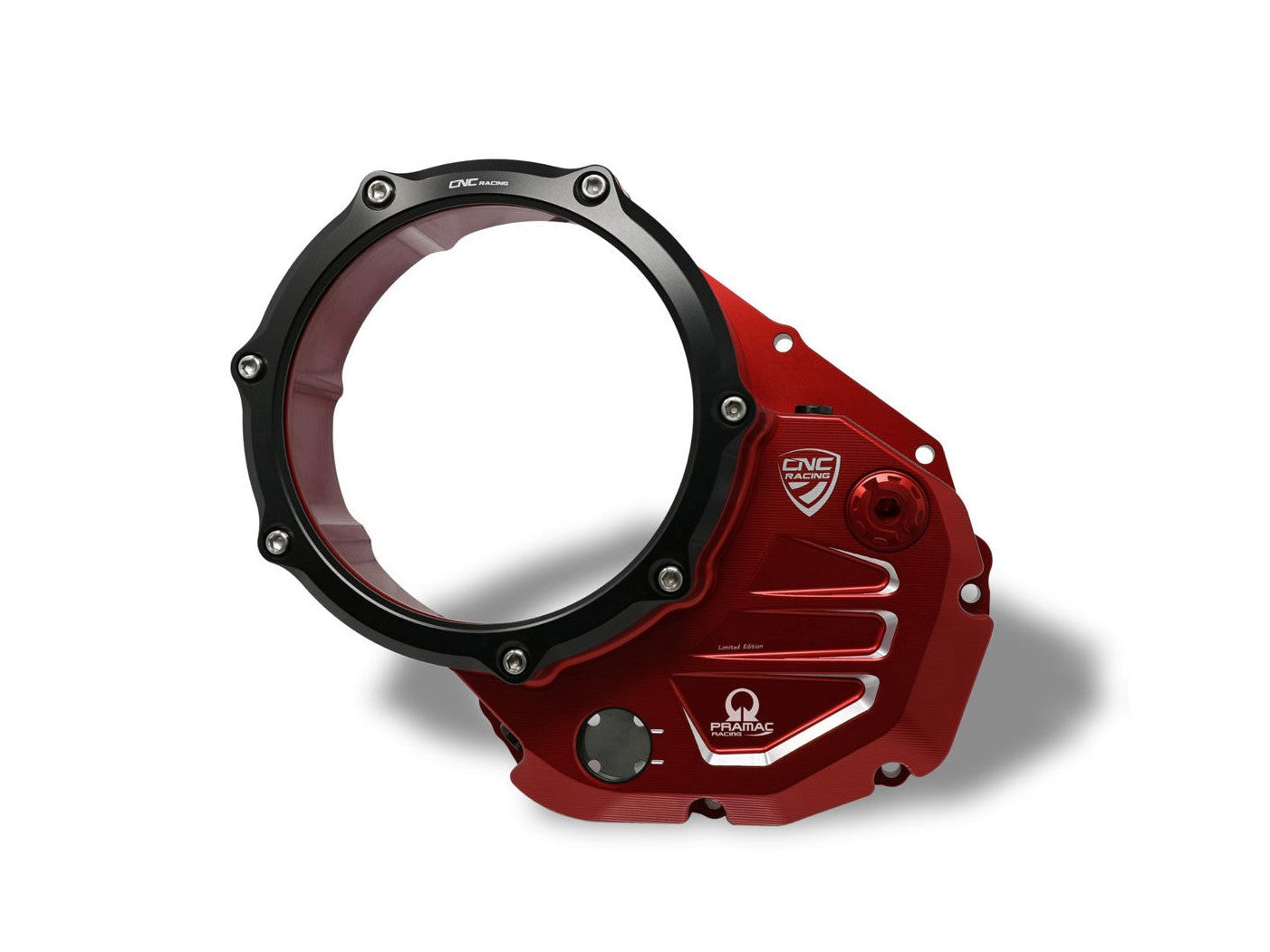 CA504PR - CNC RACING Ducati DesertX / Monster / Multistrada Oil Bath Clear Clutch Cover (Pramac edition)