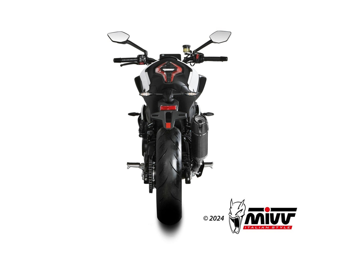 MIVV CF.004 CF MOTO 450NK ( 2023+ ) Slip-on Exhaust "AK-1" (black + carbon cap; approved) – Accessories in the 2WheelsHero Motorcycle Aftermarket Accessories and Parts Online Shop