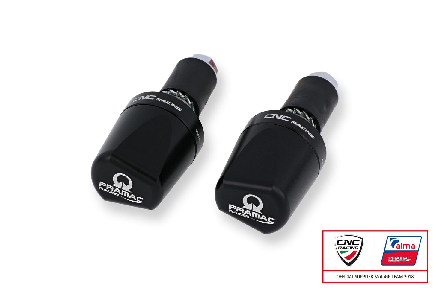 CM236PR - CNC RACING Universal Handlebar Ends "Look" (Pramac edition)