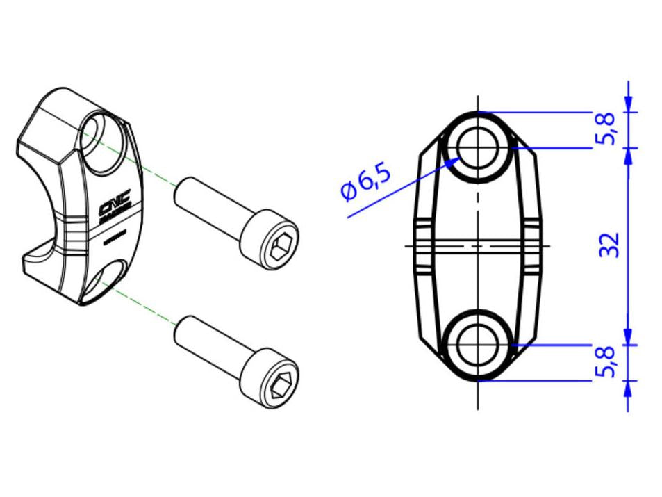 CV001 - CNC RACING Brembo Master Cylinder Clamp (no mirror mount)