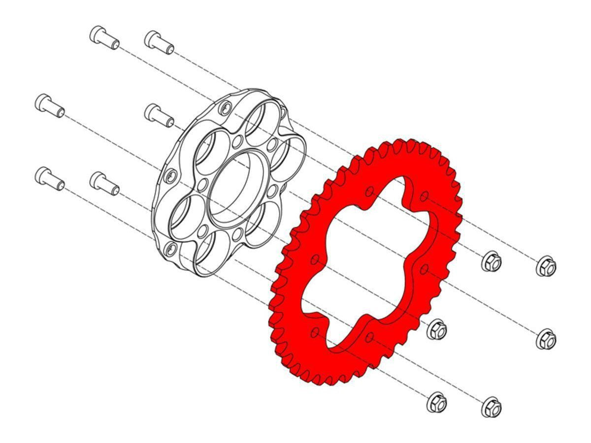 CNC RACING Ducati 6 Holes Gear Ring