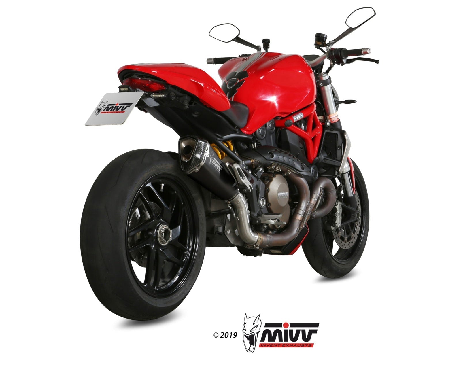 MIVV D.030 Ducati Monster 1200 (14/16) Slip-on Exhaust "Delta Race" (black; approved) – Accessories in the 2WheelsHero Motorcycle Aftermarket Accessories and Parts Online Shop
