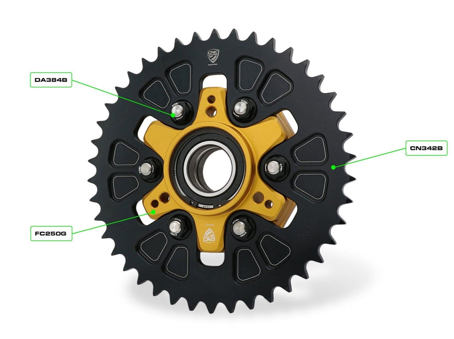 FC250 - CNC RACING Ducati Multistrada V4 (2021+) Rear Sprocket Flange + Gear Ring