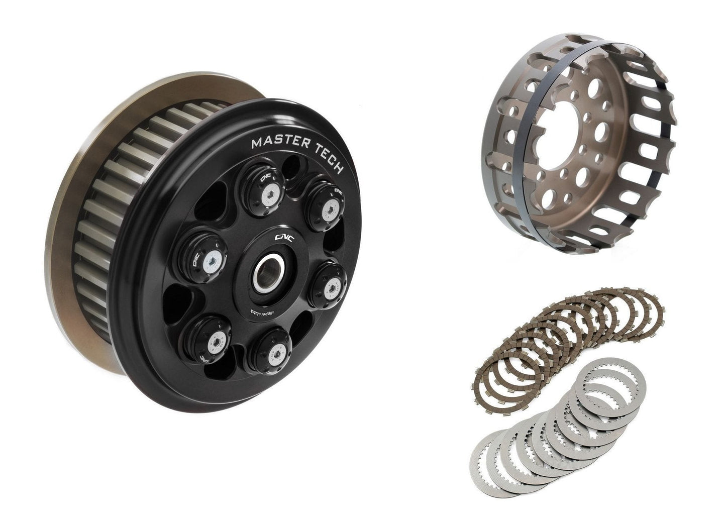 FR366 - CNC RACING Ducati 6 Springs Slipper Clutch "Master Tech" (full kit, 12-teeth sintered discs)