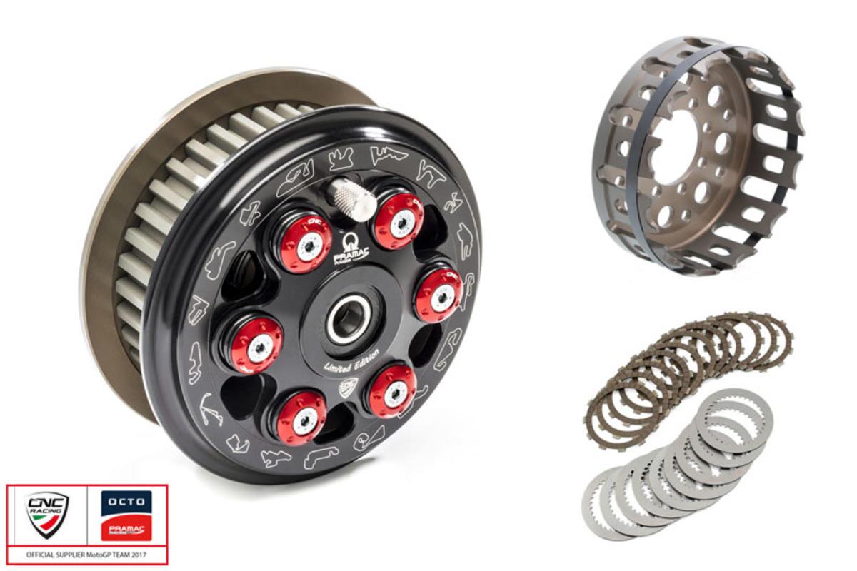 FR366PR - CNC RACING Ducati 6 Springs Slipper Clutch "Master Tech" (full kit, 12 teeth sintered plates; Pramac Racing Limited Edition)