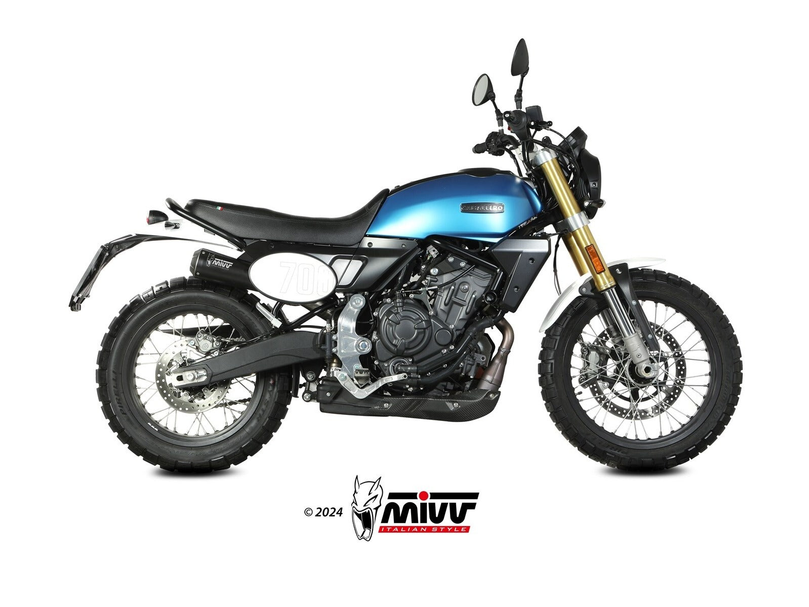 MIVV FM.002 FANTIC CABALLERO 700 ( 2024+ ) Slip-on Exhaust "X-M1" (black; approved) – Accessories in the 2WheelsHero Motorcycle Aftermarket Accessories and Parts Online Shop