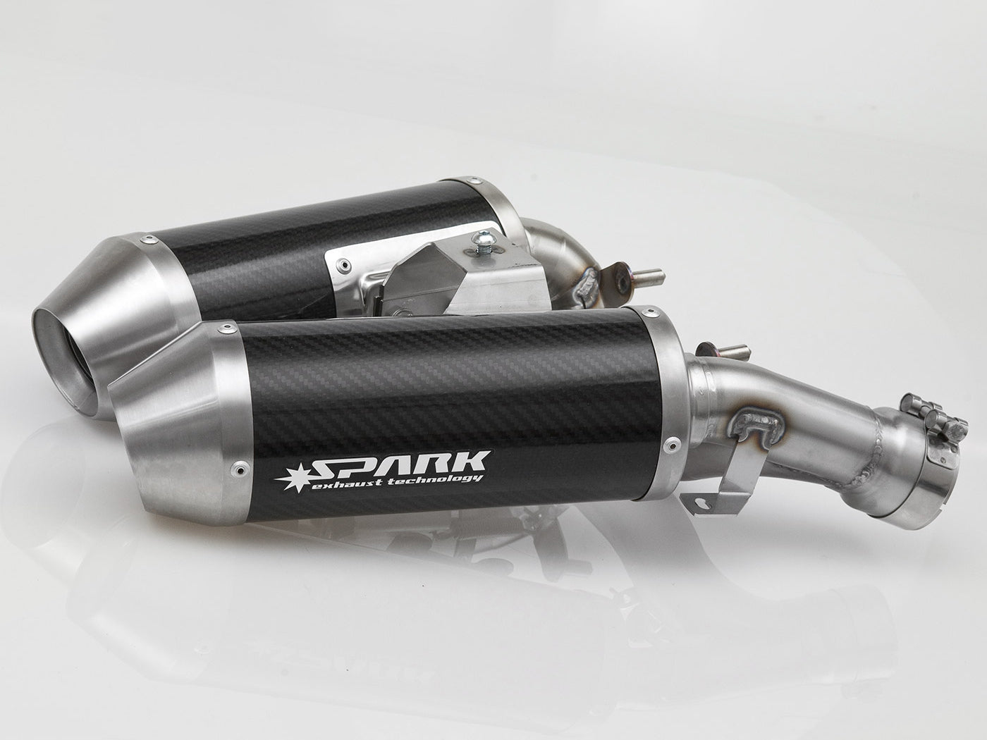 SPARK GDU1801 Ducati Hypermotard 796 / 1100 (07/12) Dual Slip-on Exhaust "Round" (EU homologated; carbon) – Accessories in the 2WheelsHero Motorcycle Aftermarket Accessories and Parts Online Shop