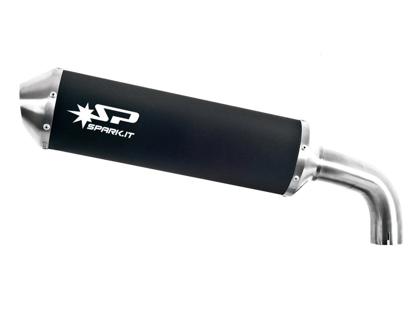 SPARK GDU1802 Ducati Hypermotard 1100 / Evo (07/12) Slip-on Exhaust "Oval" (EU homologated; dark) – Accessories in the 2WheelsHero Motorcycle Aftermarket Accessories and Parts Online Shop