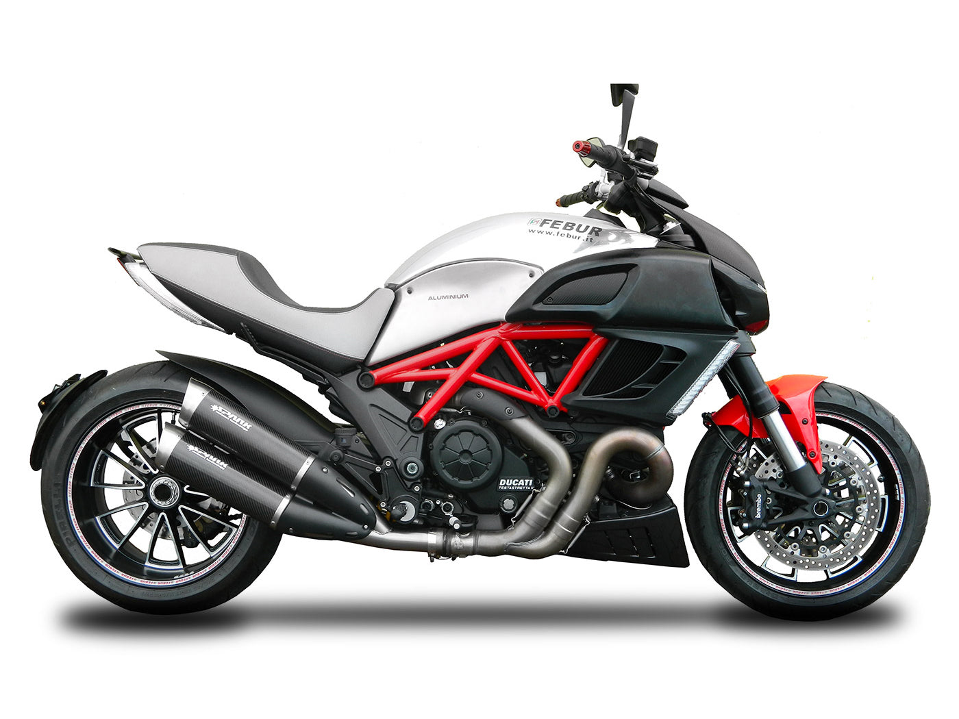 SPARK GDU2001 Ducati Diavel 1200 (10/13) Slip-on Exhaust "Evo V" – Accessories in the 2WheelsHero Motorcycle Aftermarket Accessories and Parts Online Shop