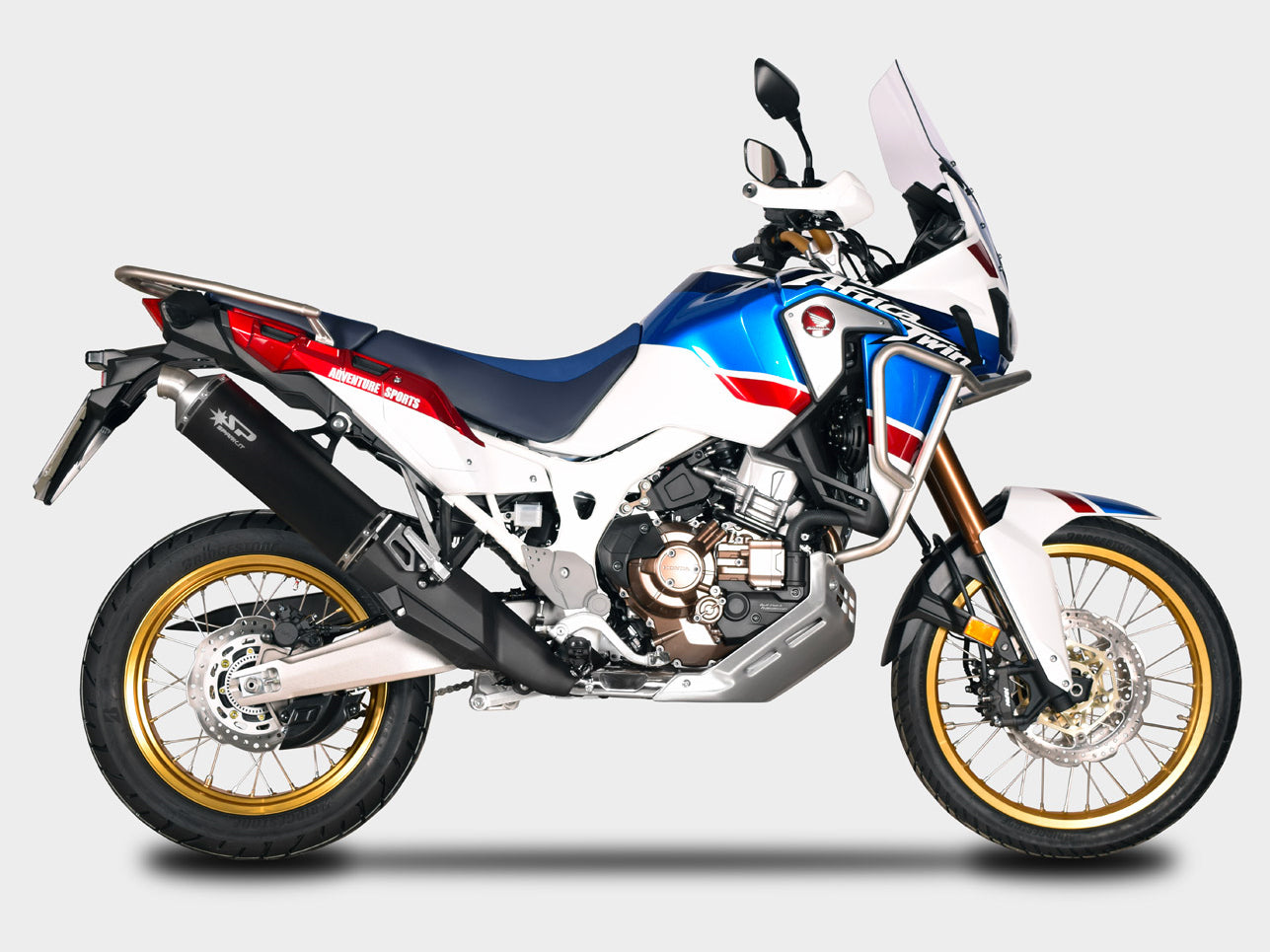 SPARK GHO1701 Honda CRF1000L Africa Twin (16/19) Slip-on Exhaust "Dakar" (approved; dark) – Accessories in the 2WheelsHero Motorcycle Aftermarket Accessories and Parts Online Shop