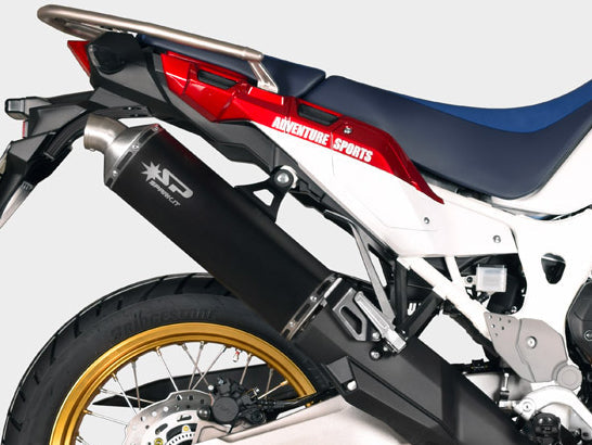 SPARK GHO1701 Honda CRF1000L Africa Twin (16/19) Slip-on Exhaust "Dakar" (approved; dark)