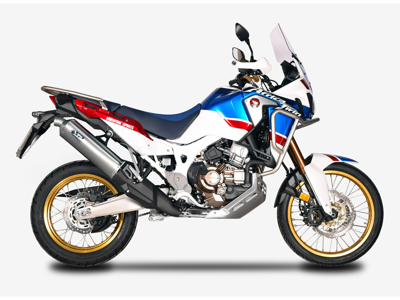 SPARK GHO1701 Honda CRF1000L Africa Twin (16/19) Slip-on Exhaust "Dakar" (approved; titanium) – Accessories in the 2WheelsHero Motorcycle Aftermarket Accessories and Parts Online Shop