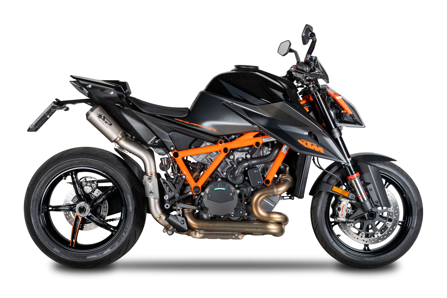 SPARK GKT0117 KTM 1290 / 1390 Super Duke R / R Evo (2020+) Titanium High-mount Double Exhaust "Moto-GP" (EU homologated) – Accessories in the 2WheelsHero Motorcycle Aftermarket Accessories and Parts Online Shop