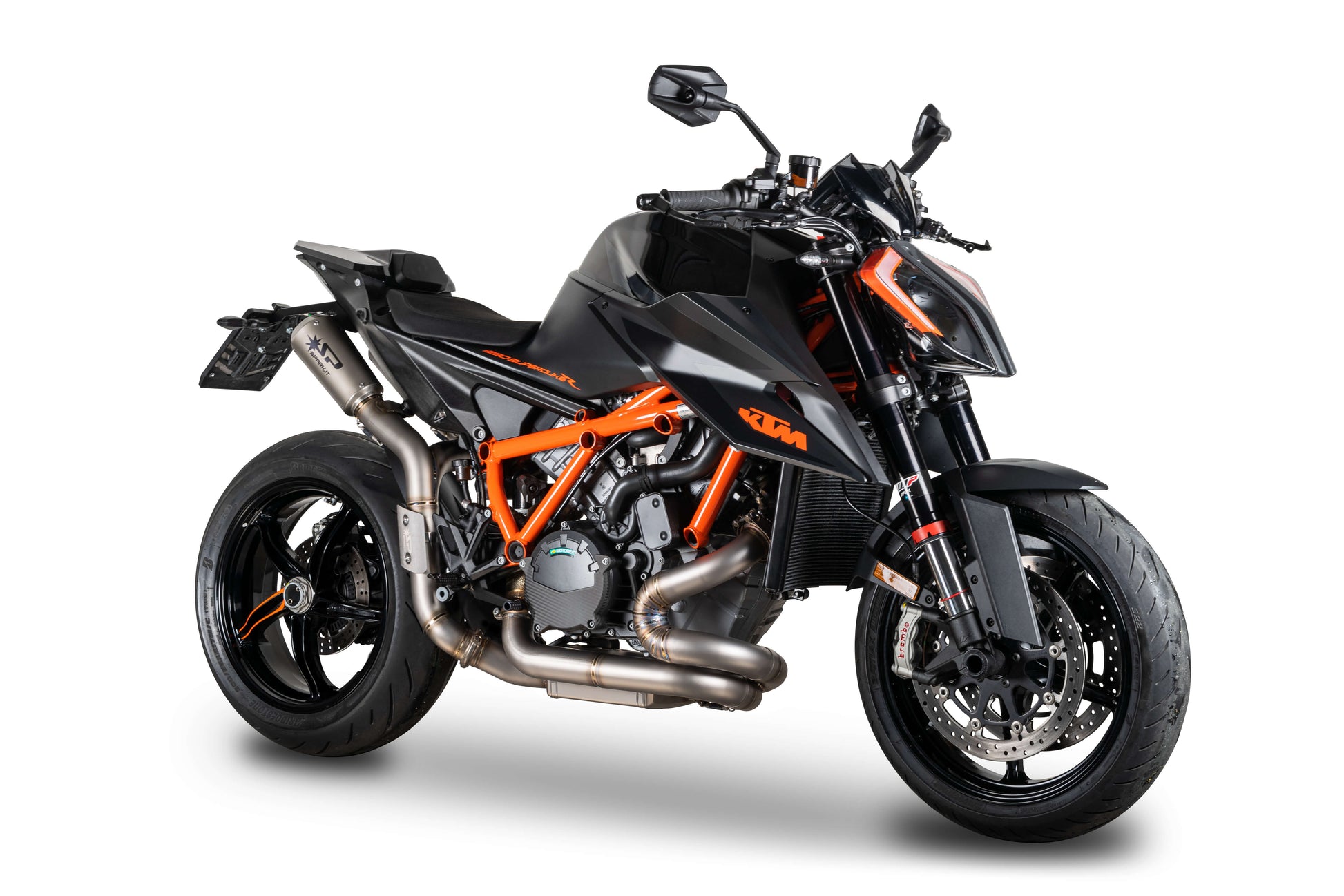 SPARK GKT0117 KTM 1290 / 1390 Super Duke R / R Evo (2020+) Titanium High-mount Double Exhaust "Moto-GP" (EU homologated) – Accessories in the 2WheelsHero Motorcycle Aftermarket Accessories and Parts Online Shop