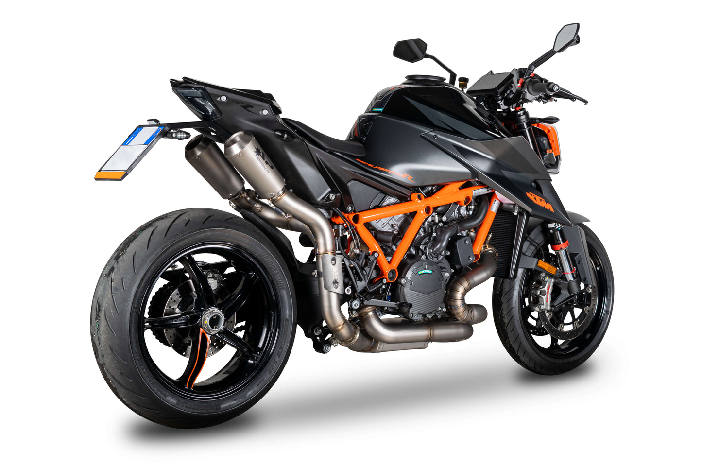 SPARK GKT0117 KTM 1290 / 1390 Super Duke R / R Evo (2020+) Titanium High-mount Double Exhaust "Moto-GP" (EU homologated) – Accessories in the 2WheelsHero Motorcycle Aftermarket Accessories and Parts Online Shop