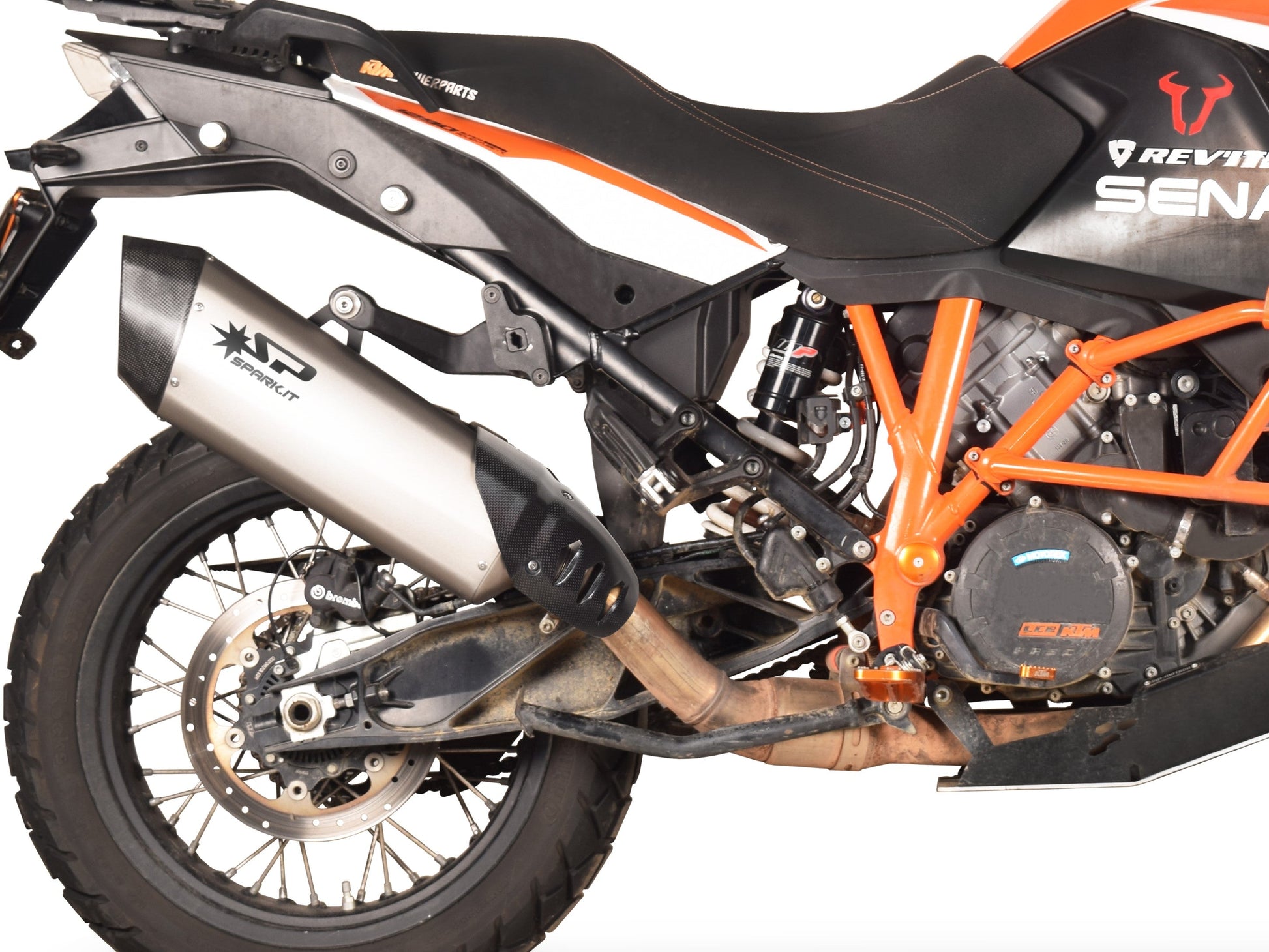 SPARK GKT0204 KTM 1290 Super Adventure (17/20) Slip-on Exhaust "Fighter" (approved; titanium) – Accessories in the 2WheelsHero Motorcycle Aftermarket Accessories and Parts Online Shop