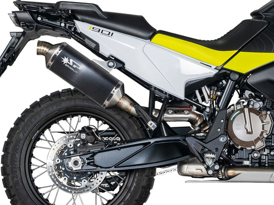 SPARK GKT0501 Husqvarna Norden 901 (2022+) Slip-on Exhaust "Dakar" (EURO 5; dark stainless steel) – Accessories in the 2WheelsHero Motorcycle Aftermarket Accessories and Parts Online Shop