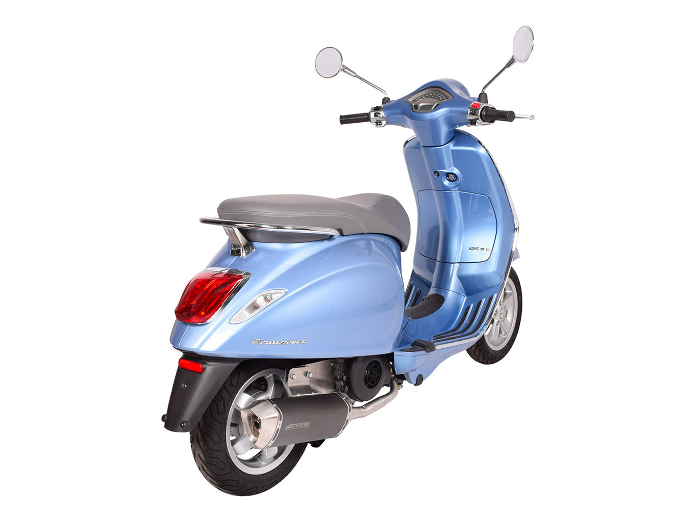 SPARK GPI8801 Vespa Primavera 125 / 150 (14/16) Dark Style Slip-on Exhaust "Force" – Accessories in the 2WheelsHero Motorcycle Aftermarket Accessories and Parts Online Shop