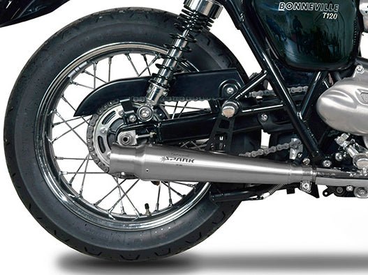 SPARK GTR0208 Triumph Bonneville T120 (16/18) Double Slip-on Exhaust "Trumpet" (approved; polished) – Accessories in the 2WheelsHero Motorcycle Aftermarket Accessories and Parts Online Shop