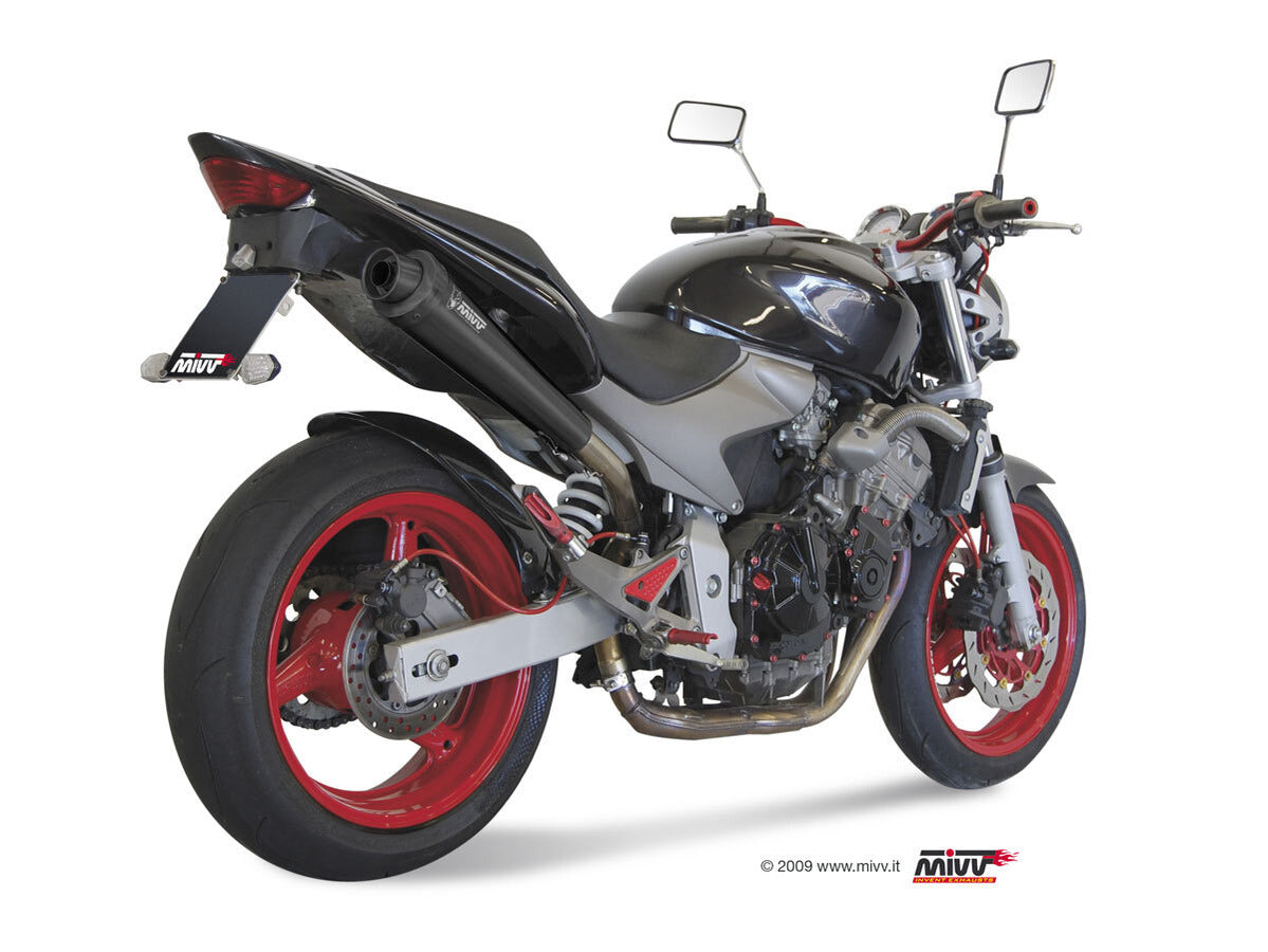 MIVV H.020 HONDA Hornet 600 ( 2003 / 06 ) Slip on Exhaust "X-Cone" (black; approved) – Accessories in the 2WheelsHero Motorcycle Aftermarket Accessories and Parts Online Shop