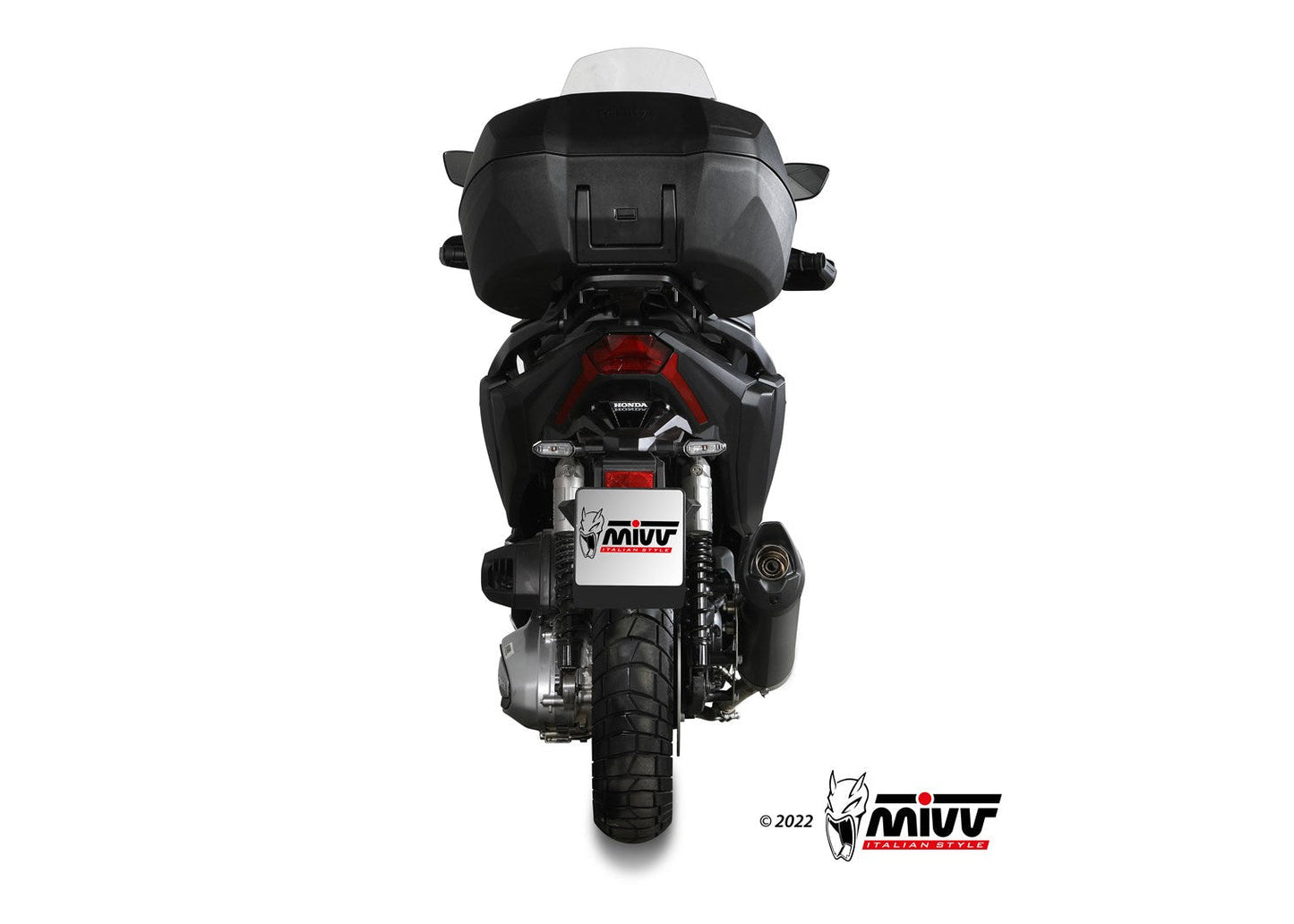 MIVV MV.HO.0004 HONDA ADV 350 ( 2022+ ) Slip-on Exhaust "Mover" (black; approved) – Accessories in the 2WheelsHero Motorcycle Aftermarket Accessories and Parts Online Shop