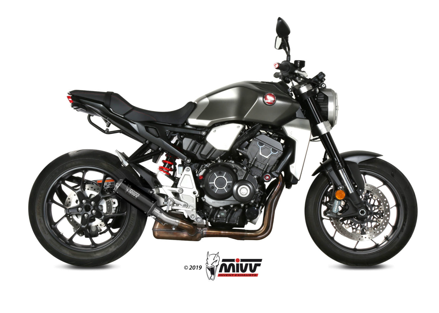 MIVV H.068 HONDA CB 1000 R ( 2018 + ) Slip-on Exhaust "MK3" (black; approved) – Accessories in the 2WheelsHero Motorcycle Aftermarket Accessories and Parts Online Shop