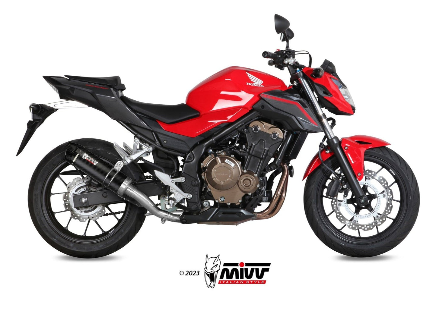 MIVV H.062 HONDA CB 500 F ( 2016 / 18 ) Slip On Exhaust "GP" (carbon + cap; approved) – Accessories in the 2WheelsHero Motorcycle Aftermarket Accessories and Parts Online Shop
