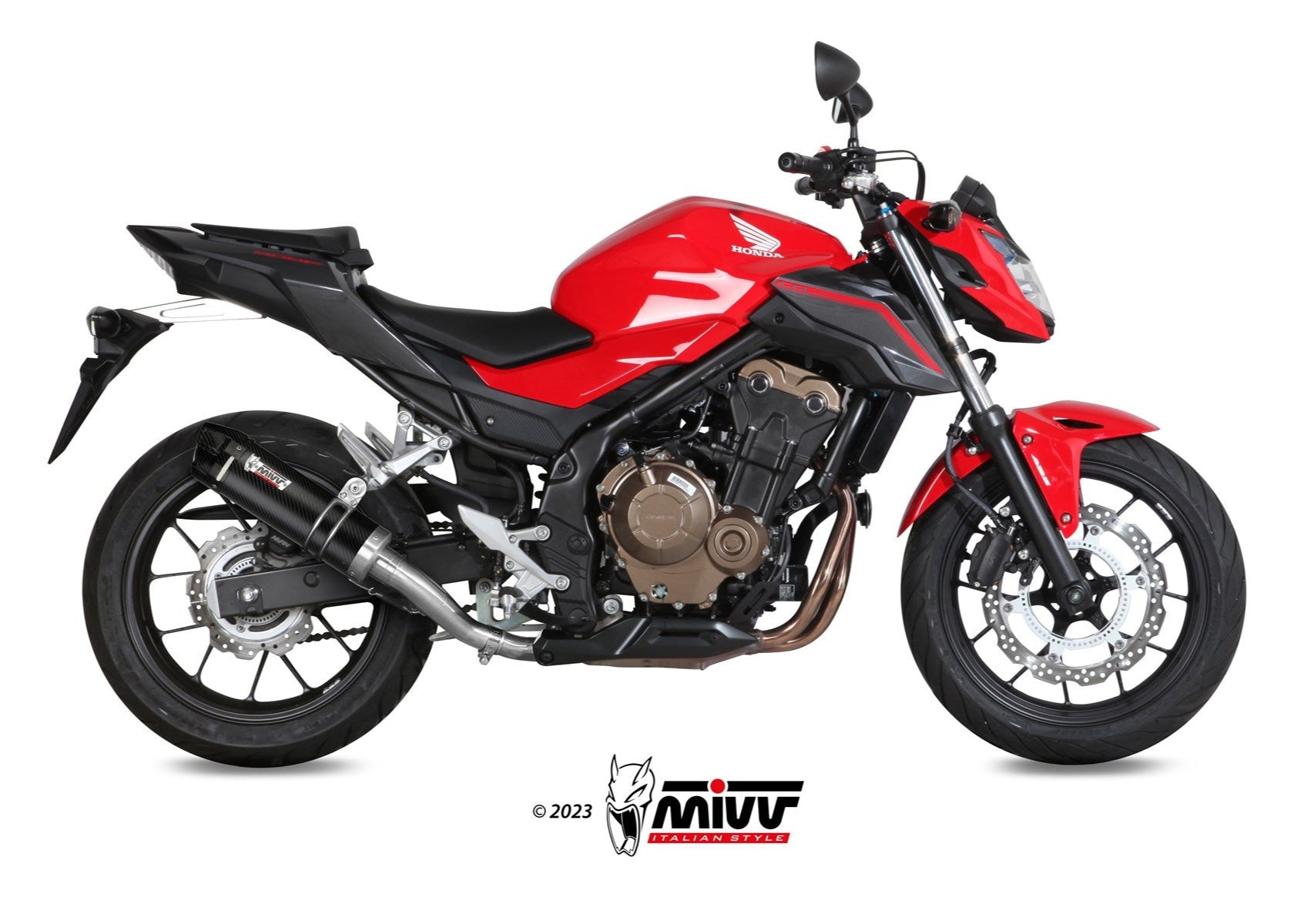 MIVV H.062 HONDA CB 500 F ( 2016 / 18 ) Slip On Exhaust "GP" (carbon + cap; approved) – Accessories in the 2WheelsHero Motorcycle Aftermarket Accessories and Parts Online Shop