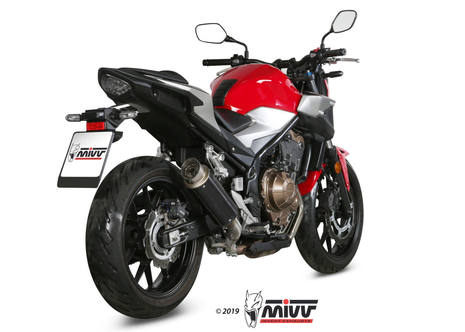 MIVV H.075 HONDA CB 500 F ( 2019 + ) Slip On Exhaust "GP PRO" (black; approved) – Accessories in the 2WheelsHero Motorcycle Aftermarket Accessories and Parts Online Shop