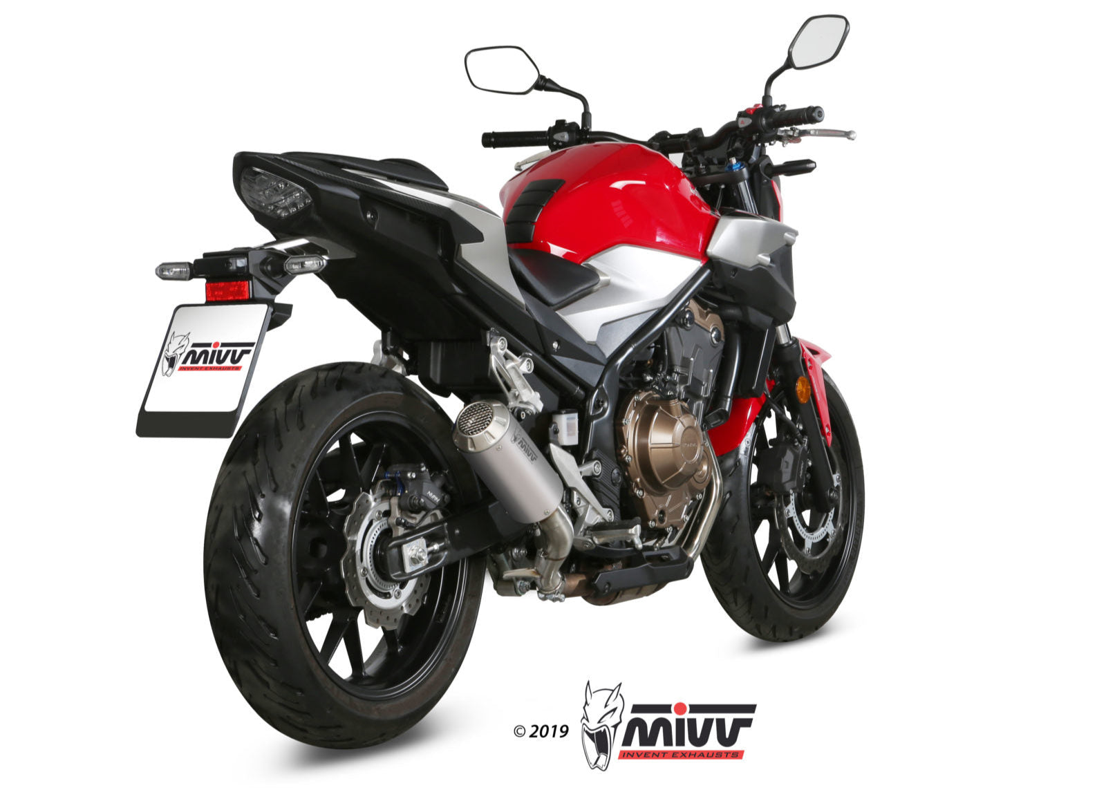 MIVV H.075 HONDA CB 500 F ( 2019 + ) Slip On Exhaust "MK3" (stainless steel; not approved) – Accessories in the 2WheelsHero Motorcycle Aftermarket Accessories and Parts Online Shop