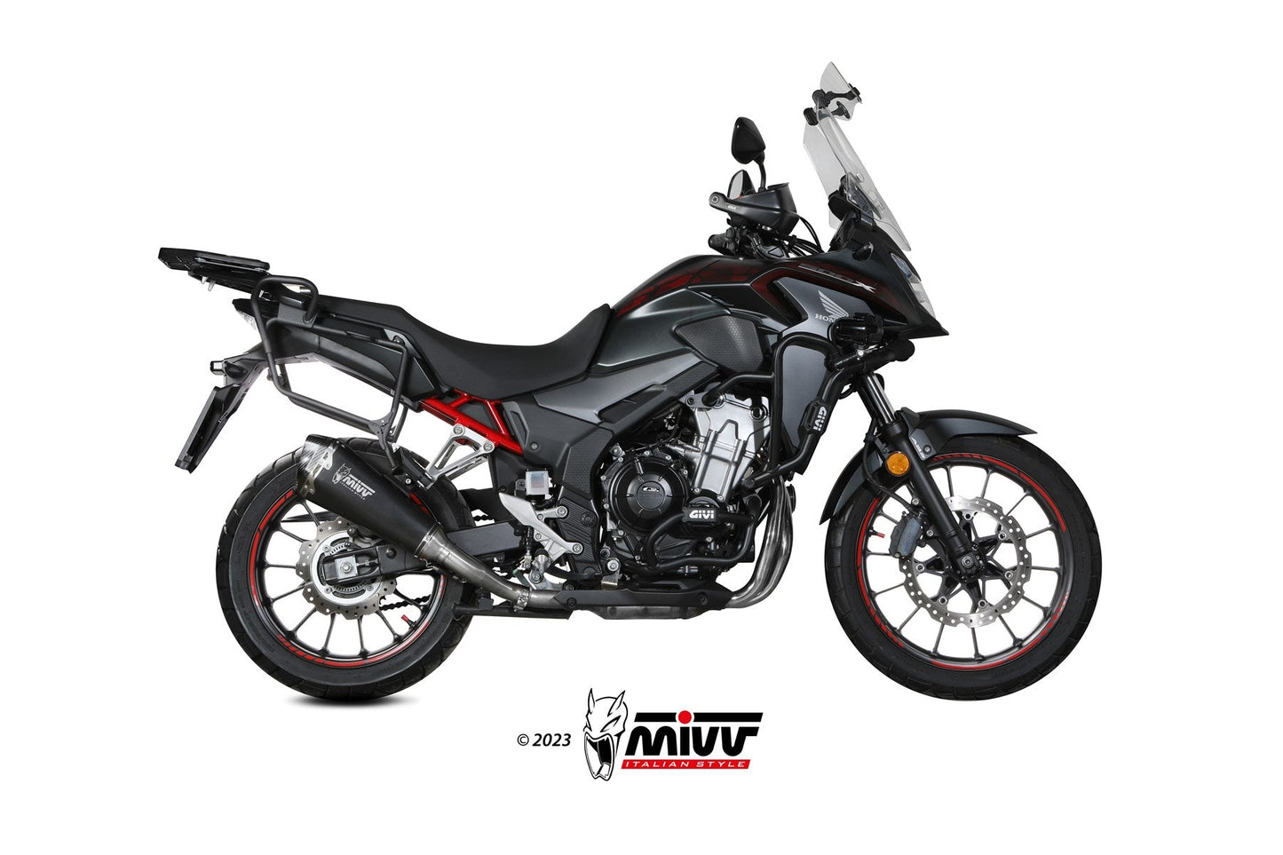 MIVV H.084 HONDA CB 500 X ( 2021+ ) Slip On Exhaust "Delta Race" (black; approved) – Accessories in the 2WheelsHero Motorcycle Aftermarket Accessories and Parts Online Shop
