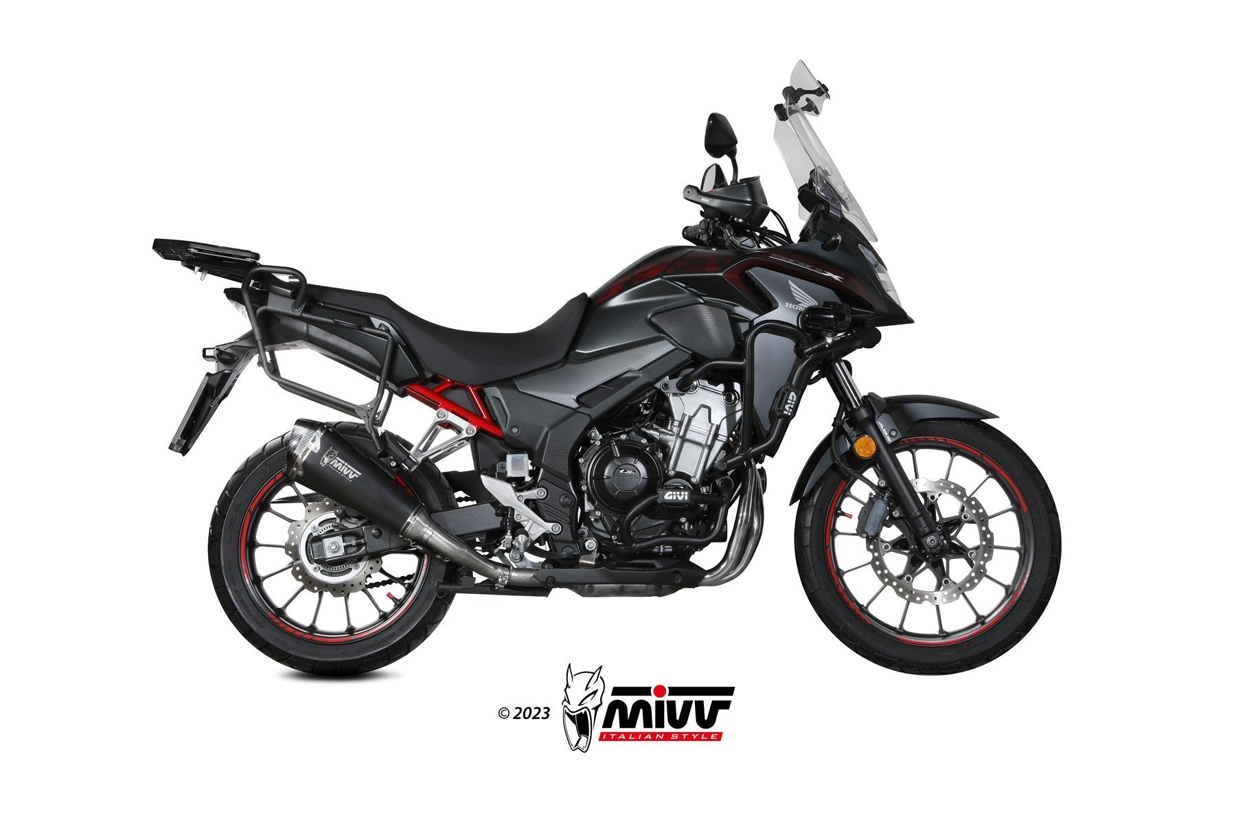 MIVV H.084 HONDA CB 500 X ( 2021+ ) Slip On Exhaust "Delta Race" (black; approved) – Accessories in the 2WheelsHero Motorcycle Aftermarket Accessories and Parts Online Shop