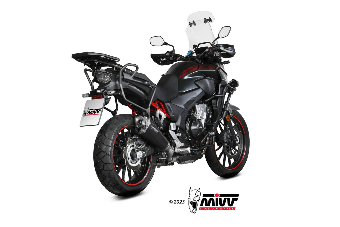MIVV H.084 HONDA CB 500 X ( 2021+ ) Slip On Exhaust "Delta Race" (black; approved) – Accessories in the 2WheelsHero Motorcycle Aftermarket Accessories and Parts Online Shop