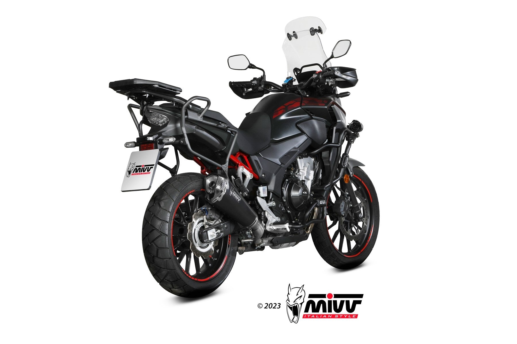 MIVV H.084 HONDA CB 500 X ( 2021+ ) Slip On Exhaust "Delta Race" (black; approved) – Accessories in the 2WheelsHero Motorcycle Aftermarket Accessories and Parts Online Shop