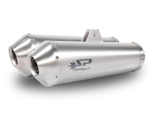 SPARK GDU0827S Ducati Monster 1100 / 796 / 696 Titanium Exhaust Silencers "Megaphone" (for Spark pipes) – Accessories in the 2WheelsHero Motorcycle Aftermarket Accessories and Parts Online Shop