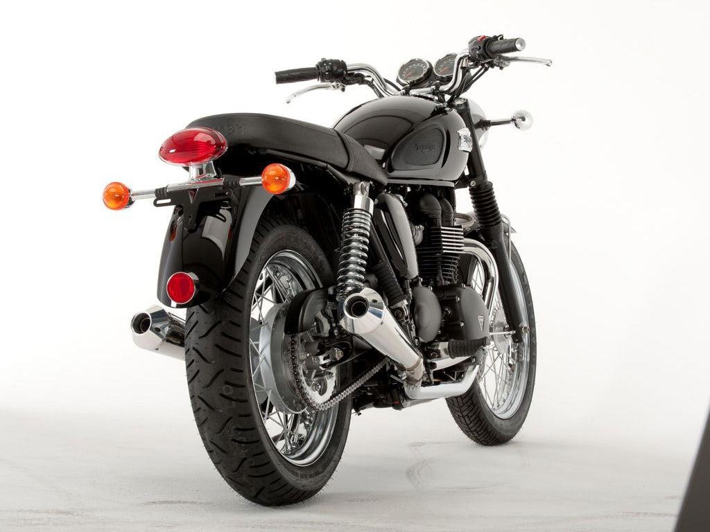 QD EXHAUST Triumph Bonneville T100 Dual Slip-on Exhaust "MaXcone" (EU homologated)