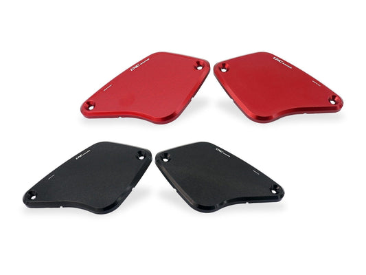 KT850 - CNC RACING Ducati Diavel / XDiavel Front Brake & Clutch Fluid Tank Caps "Streaks"