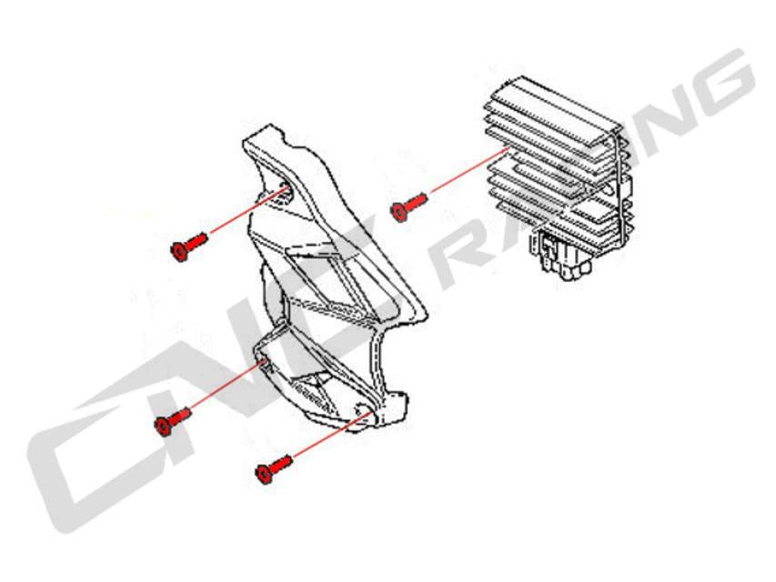 KV307 - CNC RACING MV Agusta Brutale / Dragster Regulator Guard Screws