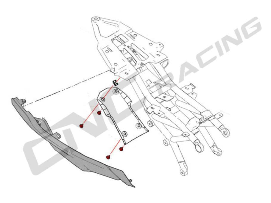 KV330 - CNC RACING Ducati SuperSport 950/939 Undertail Cover Screws